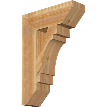 Ekena Millwork Merced Slat Rough Sawn Bracket, Western Red Cedar, 6"W x 20"D x 28"H BKT06X20X28MRC06RWR